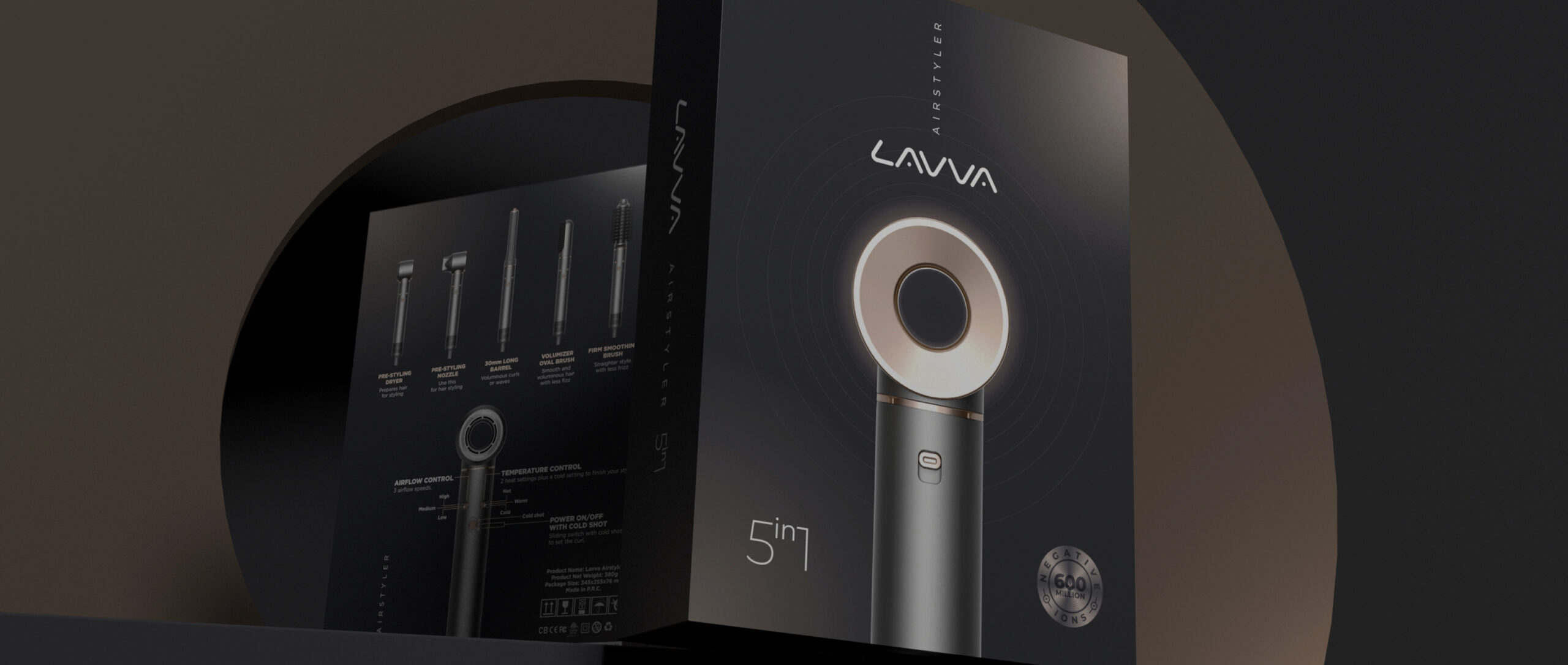 Дизайн упаковки для стайлера Lavva 5 in 1